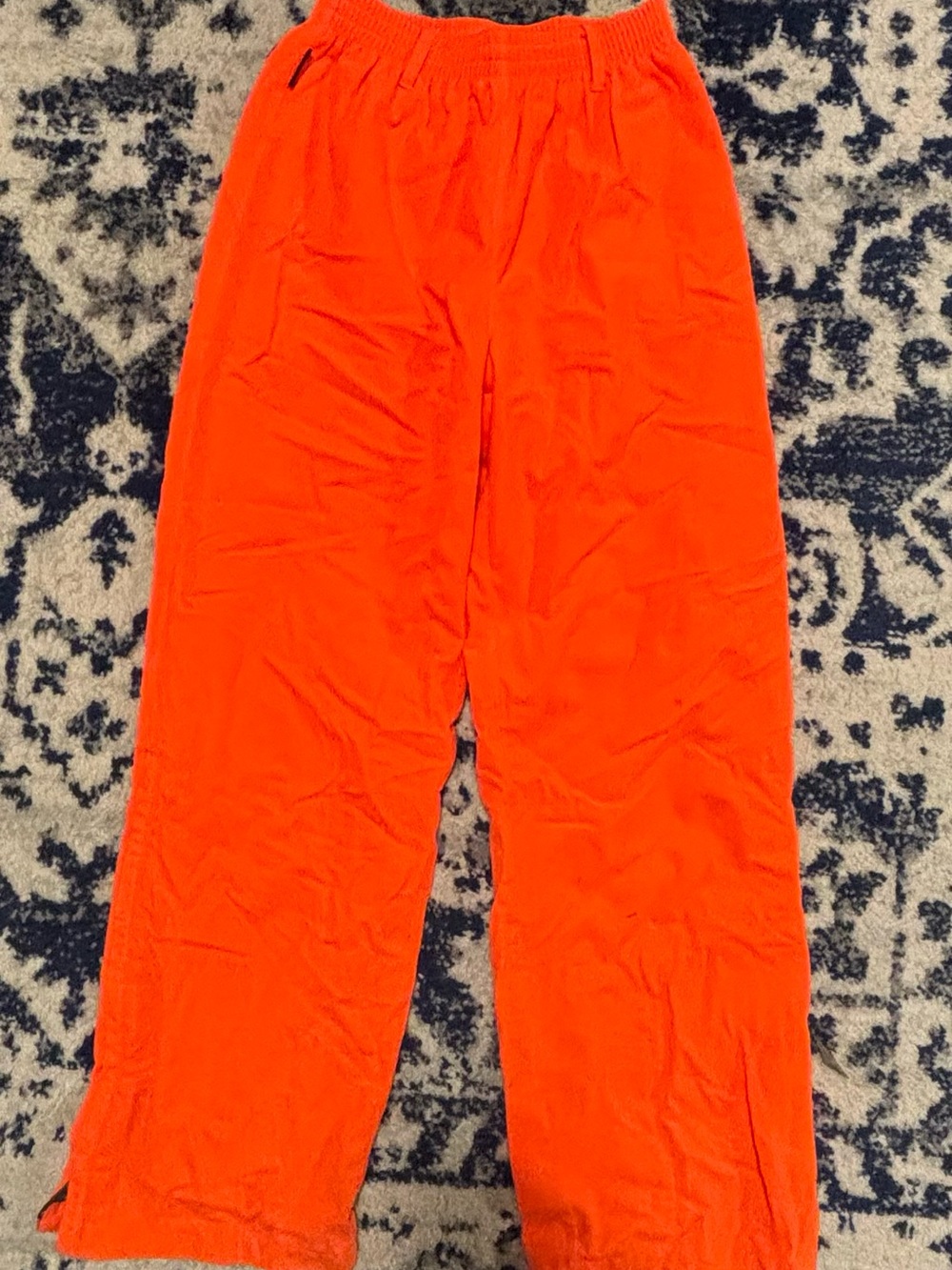 Children's Bright Orange Pajama Pants with Elastic Waist